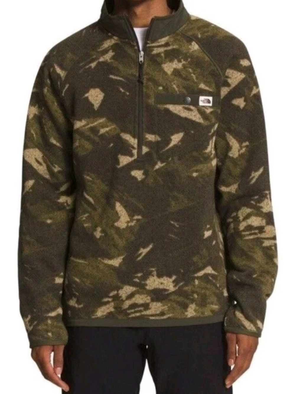 The North Face Gordon Lyons Camo Print 1/4 Zip Fleece Pullover
